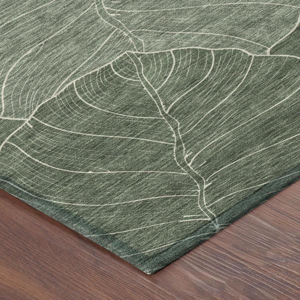 5 X 8 Floral Polyester Area Rug Washable Indoor Outdoor Patio Entryway Accent