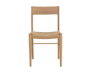 Sunpan Bondi Dining Chair Set of 2 - Timeless Modern Design with Hand-Woven Rope and Sustainable Beech Wood Light Oak