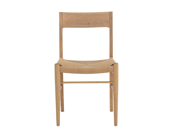 Sunpan Bondi Dining Chair Set of 2 - Timeless Modern Design with Hand-Woven Rope and Sustainable Beech Wood Light Oak