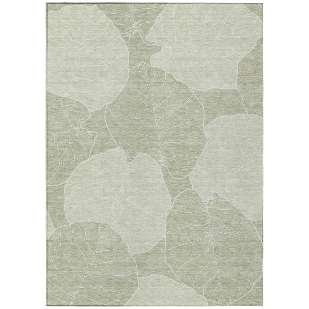 9 X 12 Floral Washable Polyester Area Rug for Patio Porch Kitchen or Living Room