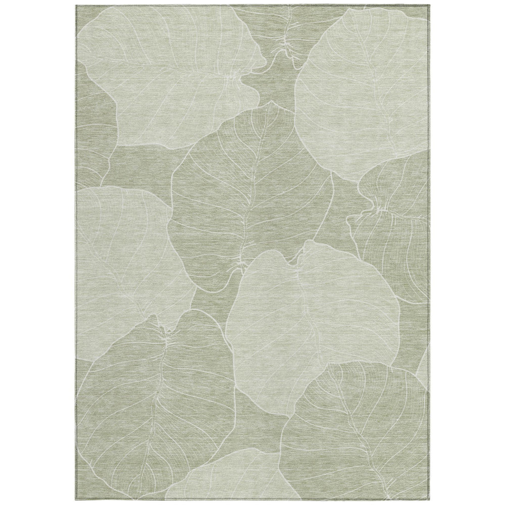 HomeRoots 10 X 14 Floral Polyester Area Rug Washable Low Pile Indoor Outdoor Patio Floor 728107