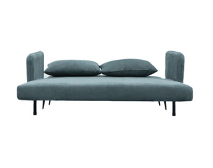 English Elm Leandro Convertible Loveseat Sleeper Foam Cushions Iron Legs Studio Apartment Sofa Gray B2749P413200