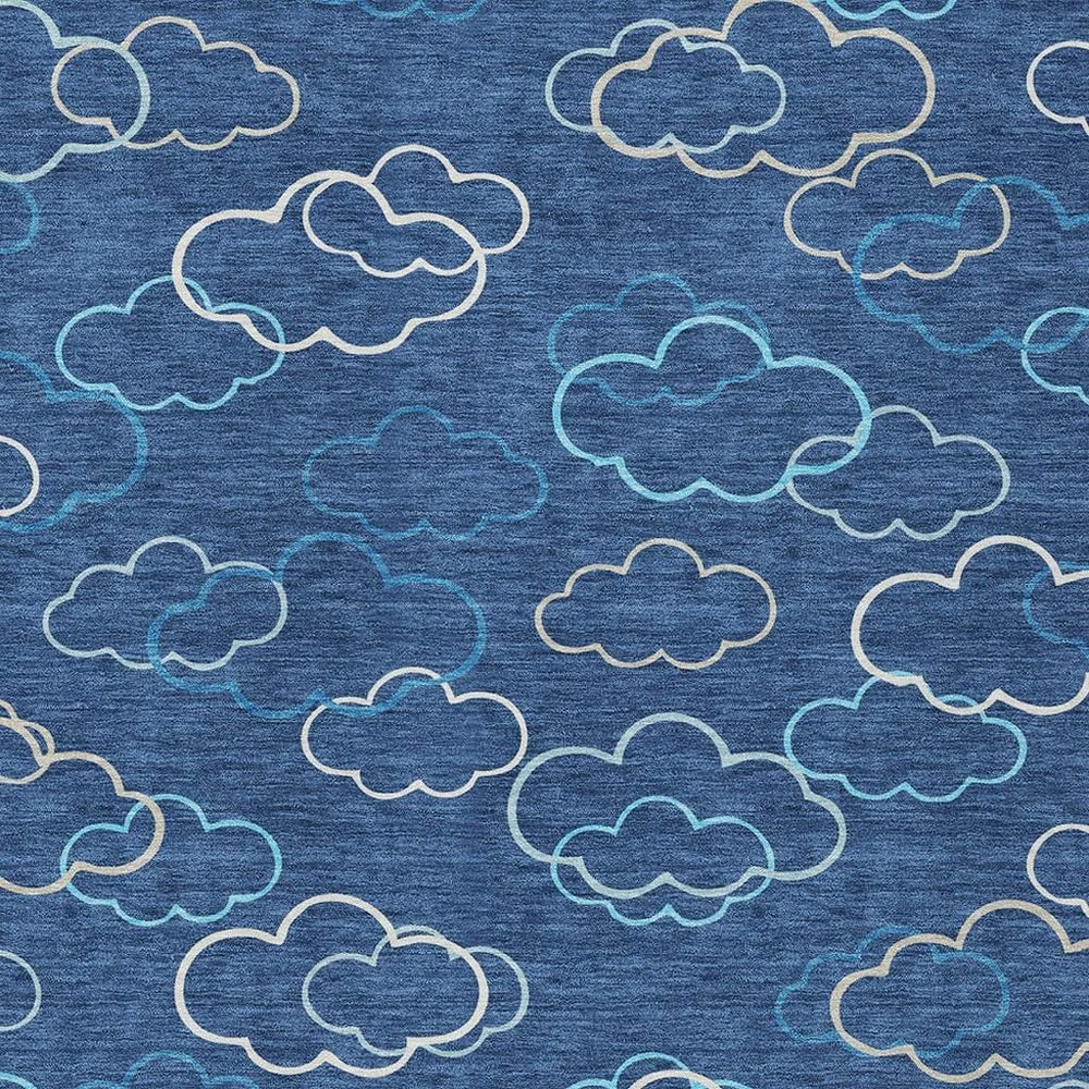 HomeRoots 8 Foot Abstract Washable Polyester Area Rug for Indoor Outdoor Living Spaces 728207