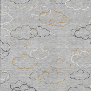 HomeRoots 10 X 14 Abstract Polyester Area Rug Washable Low Pile for Indoor Outdoor Spaces 728227