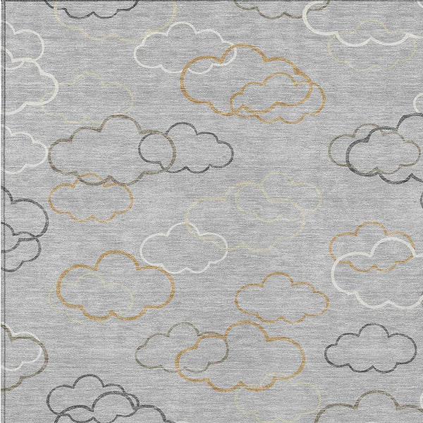 HomeRoots 10 X 14 Abstract Polyester Area Rug Washable Low Pile for Indoor Outdoor Spaces 728227