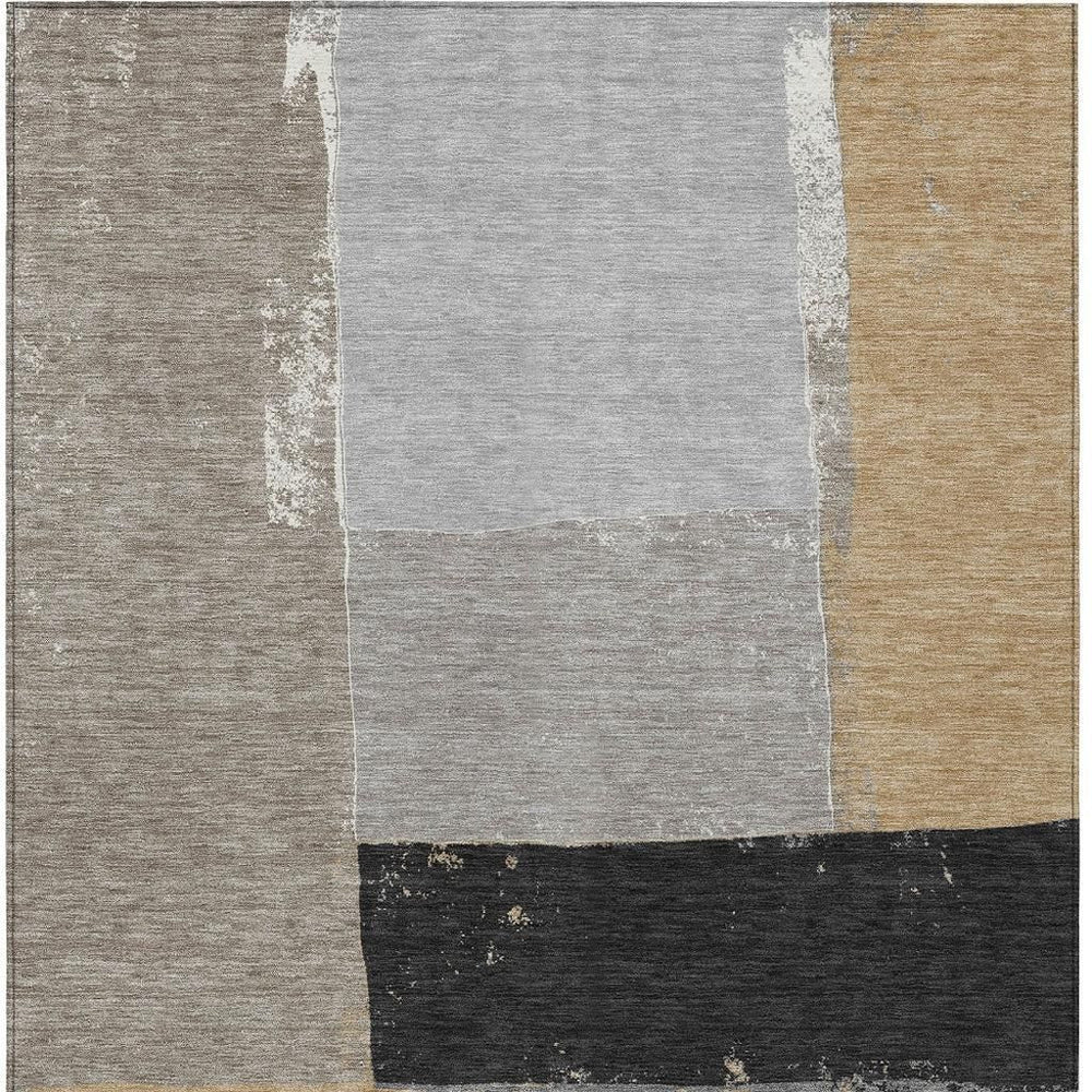 10x14 Geometric Polyester Area Rug Machine Washable for Indoor Outdoor Living