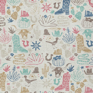 Washable Cactus Motif Polyester Area Rug with Felt Backing for Indoor Outdoor Patio or Entryway
