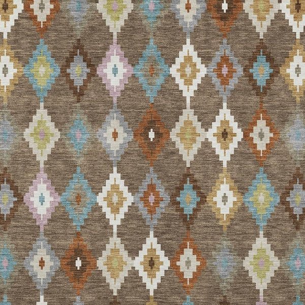 Aztec Geometric Polyester Area Rug Washable Uv Resistant Indoor Outdoor Patio Accent