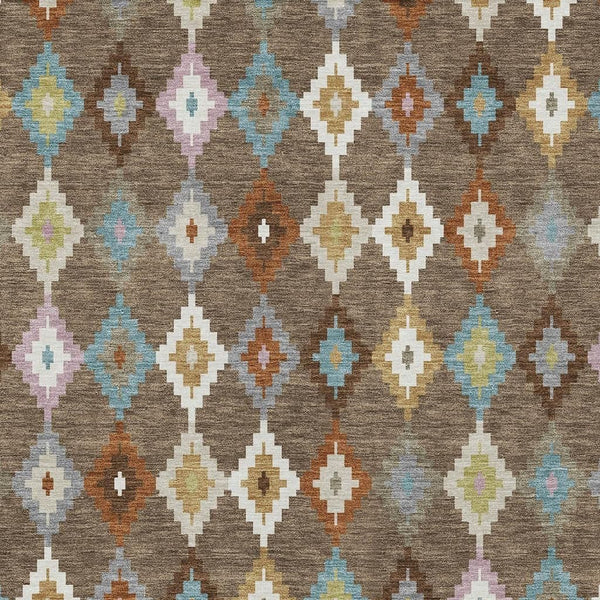 Aztec Geometric Polyester Area Rug Washable Uv Resistant Indoor Outdoor Patio Accent