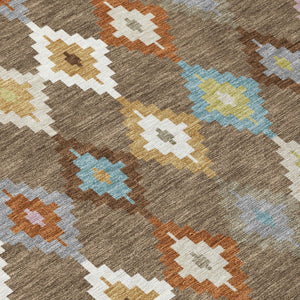 Aztec Geometric Polyester Area Rug Washable Uv Resistant Indoor Outdoor Patio Accent