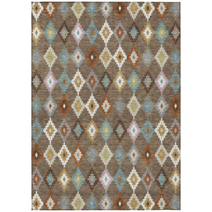Aztec Geometric Polyester Area Rug Washable Uv Resistant Indoor Outdoor Patio Accent