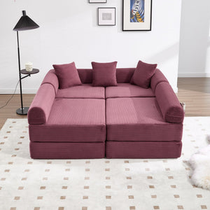 English Elm United We Win Versatile Convertible Folding Sofa Bed With Memory Foam For Apartments & Guest Rooms W1568S00249-GIGA