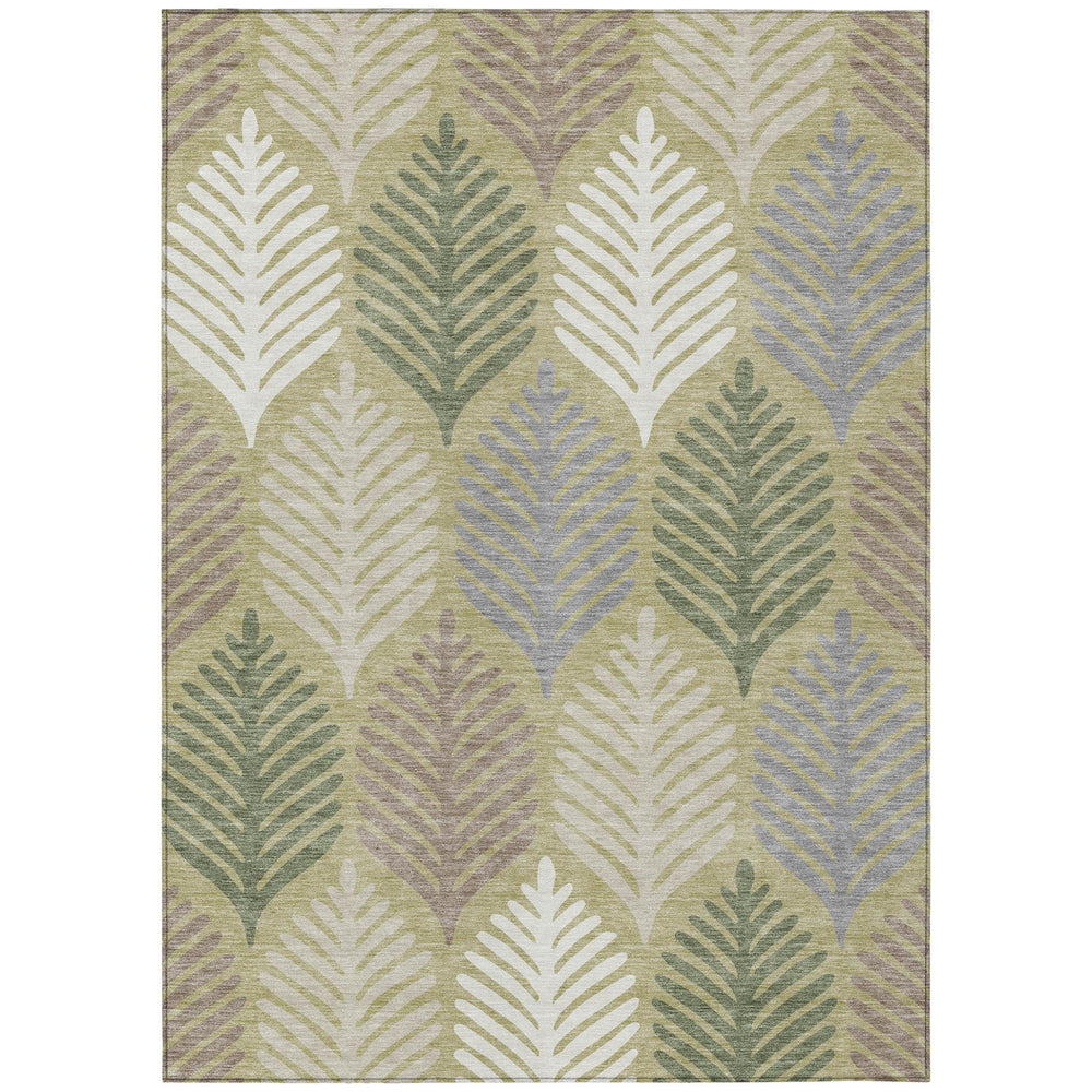 HomeRoots 10 X 14 Floral Polyester Area Rug Washable Indoor Outdoor Patio Living Room 728473