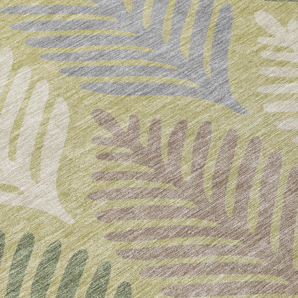 HomeRoots 10 X 14 Floral Polyester Area Rug Washable Indoor Outdoor Patio Living Room 728473