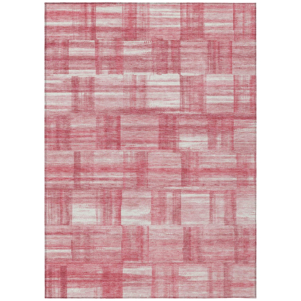 HomeRoots Striped Polyester Area Rug Washable Indoor Outdoor Low Pile for Patios and Living Rooms 10' x 14' 728599