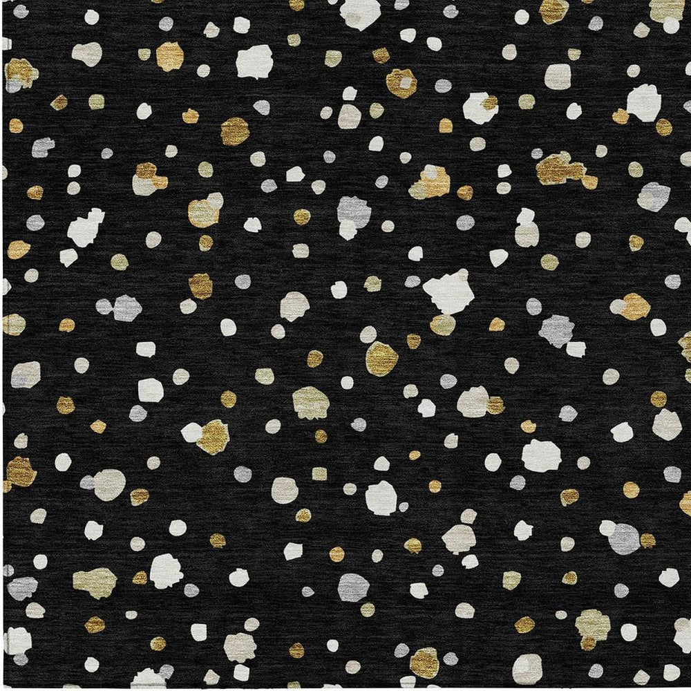 5x8 Geometric Polyester Area Rug in Bold Modern Pattern for Indoor Outdoor Use