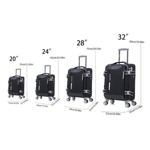 English Elm Softside Expandable Spinner Luggage Set Four Piece Lightweight Travel Collection Black T3292P343396