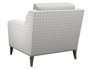 Lexington Coconut Grove Resort Style Upholstered Accent Chair with Down Cushions and Nailhead Trim Detail White/Ivory 7287-11-74