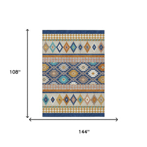 Southwestern Geometric Washable Polyester Area Rug for Stylish Indoor Outdoor Living Spaces