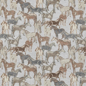 Equestrian Horse Motif Polyester Area Rug Machine Washable for Indoor Outdoor Living Spaces
