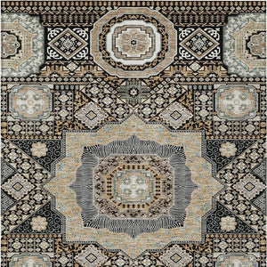 Oriental Polyester Area Rug Washable Uv Resistant Indoor Outdoor Slip Felt Back