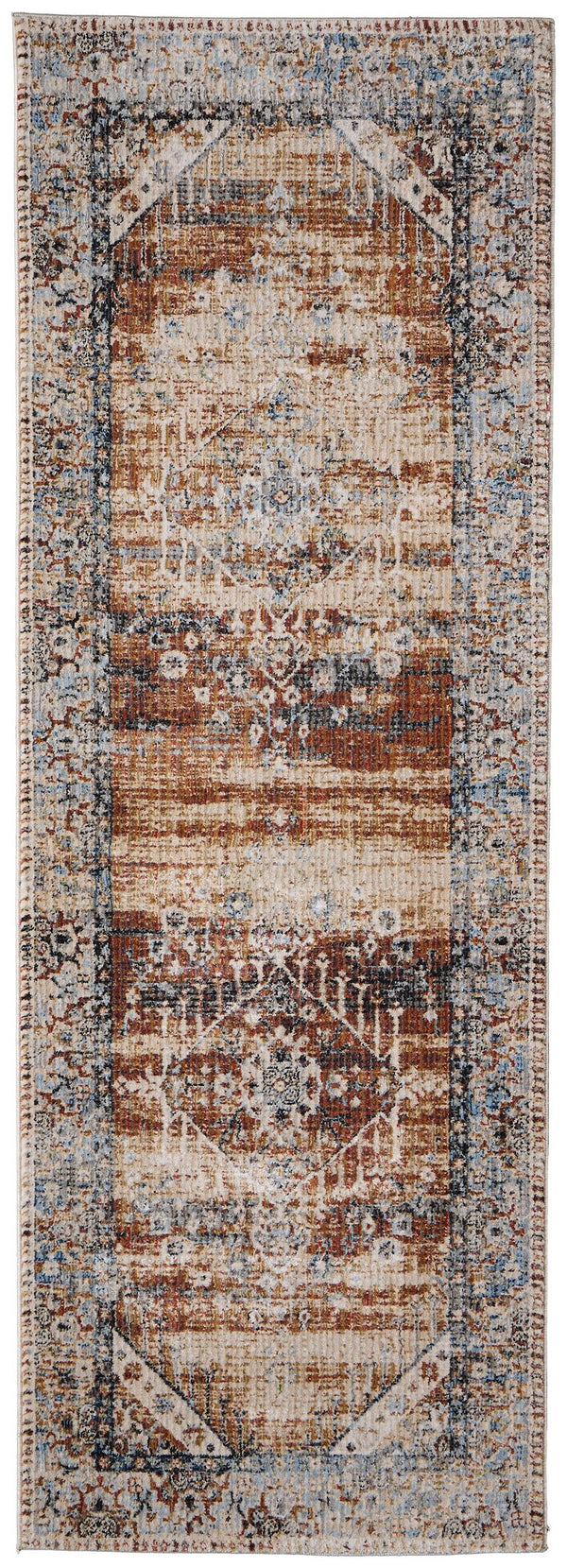 Feizy Rugs Melrose Area Rug: Luxurious Turkish Craftsmanship With Durable, Stain-resistant Design For Elegance Ivory,Red,Blue Polypropylene,Polyester,Viscose Mel39nzfivyrsti02