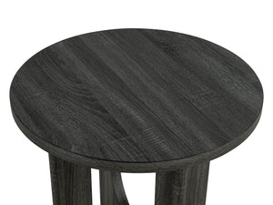 English Elm Contemporary 3-Piece Round Table Set: Stylish Coffee & End Tables With Cross-Arch Base In Gray Finish B2741P395102