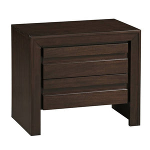 English Elm Wooden Mahogany Nightstand Two Drawer Transitional Bedside Table Rich Espresso Finish B056P417129