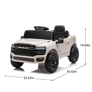 English Elm Licensed Dodge Ram 3500 12v Kids Ride on Truck with Parental Remote and Rear Suspension W1578P346252