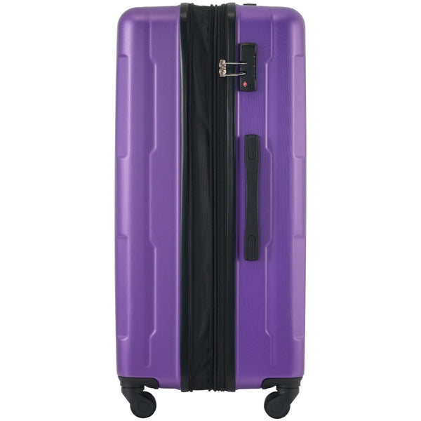English Elm 2 Piece Abs Hard Shell Spinner Luggage Set with Tsa Lock Expandable Suitcases Purple N732P198745I