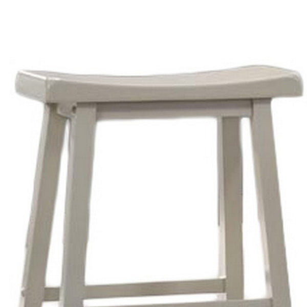 English Elm 24 Inch Backless Saddle Seat Counter Stools Set of 2 Solid Wood Kitchen Island Seating B056P416827