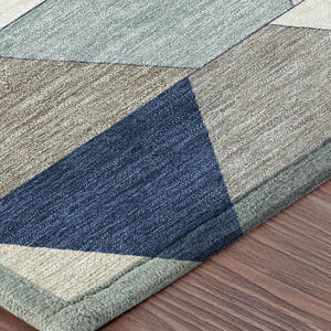 8x10 Geometric Polyester Area Rug Machine Washable for Indoor Outdoor Living