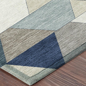 8x10 Geometric Polyester Area Rug Machine Washable for Indoor Outdoor Living