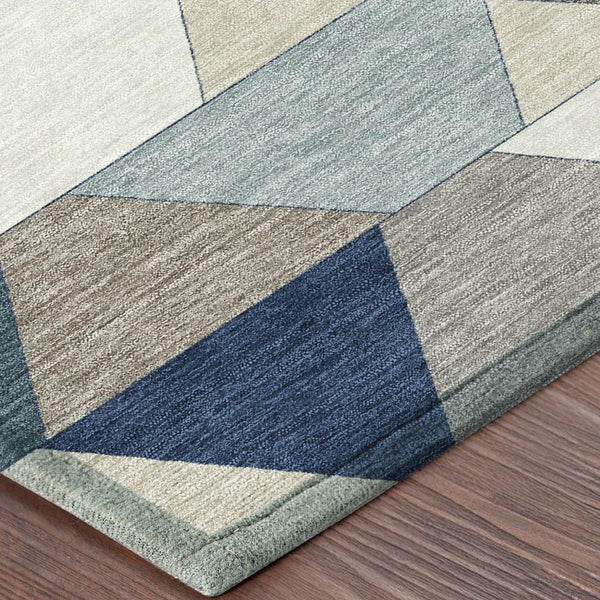 8x10 Geometric Polyester Area Rug Machine Washable for Indoor Outdoor Living