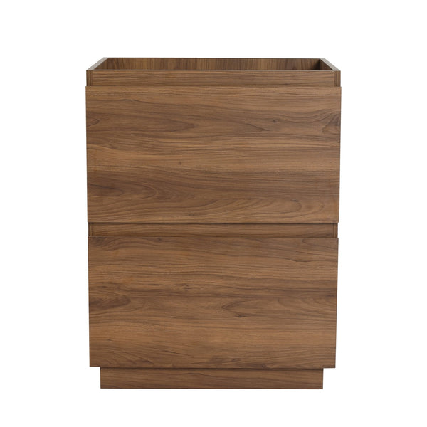 English Elm 24" Engineered Wood Bathroom Vanity with Dual Drawers, Freestanding Storage Cabinet, 24" x 18" x 35" Brown W1972P188244