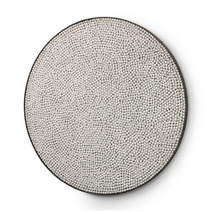 HomeRoots 48 Inch Gray Metal Sphere Modern Abstract Round Wall Sculpture for Living Room Decor 729156