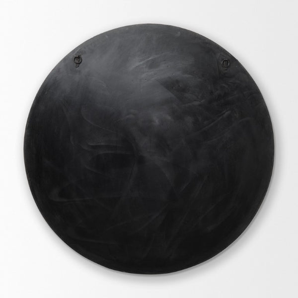48 Inch Gray Metal Sphere Modern Abstract Round Wall Sculpture for Living Room Decor