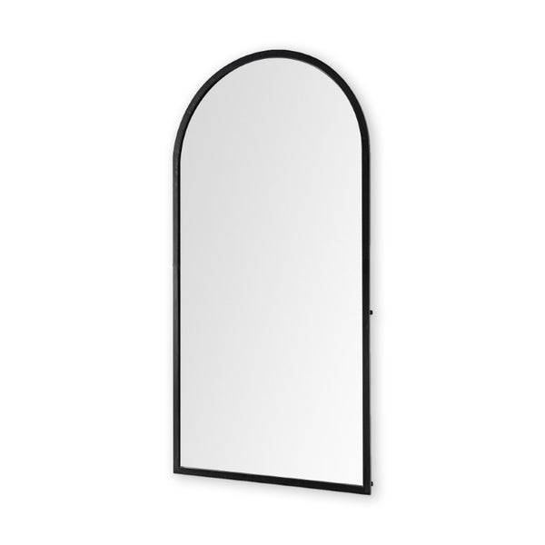 49 Inch Iron Arch Wall Mirror with Bold Geometric Frame Elegant Accent for Any Room Decor