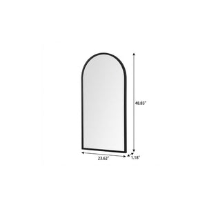 49 Inch Iron Arch Wall Mirror with Bold Geometric Frame Elegant Accent for Any Room Decor