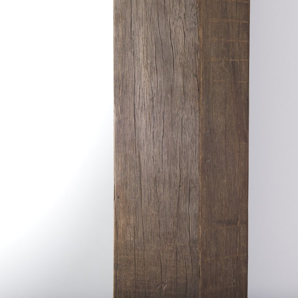 86 Inch Brown Solid Wood Framed Full Length Leaning or Mounted Bedroom Mirror