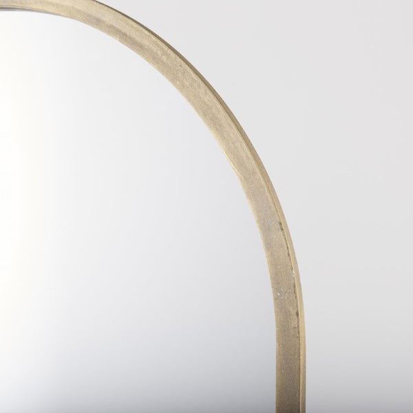 49 Inch Iron Arch Wall Mirror with Bold Geometric Frame Elegant Accent for Any Room Decor