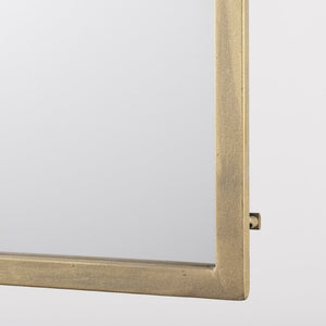 49 Inch Iron Arch Wall Mirror with Bold Geometric Frame Elegant Accent for Any Room Decor
