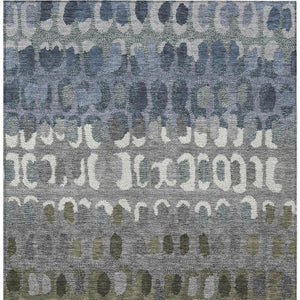 Geometric Polyester Area Rug Washable Stain Resistant for Indoor Outdoor Patio Living Spaces