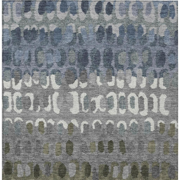 Geometric Polyester Area Rug Washable Stain Resistant for Indoor Outdoor Patio Living Spaces