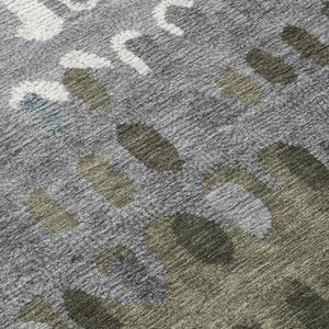 Geometric Polyester Area Rug Washable Stain Resistant for Indoor Outdoor Patio Living Spaces