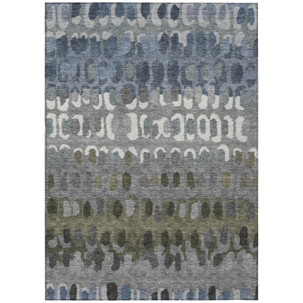Geometric Polyester Area Rug Washable Stain Resistant for Indoor Outdoor Patio Living Spaces