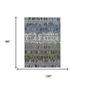 Geometric Polyester Area Rug Washable Stain Resistant for Indoor Outdoor Patio Living Spaces