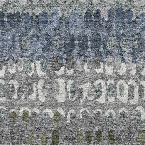 Geometric Polyester Area Rug Washable Stain Resistant for Indoor Outdoor Patio Living Spaces