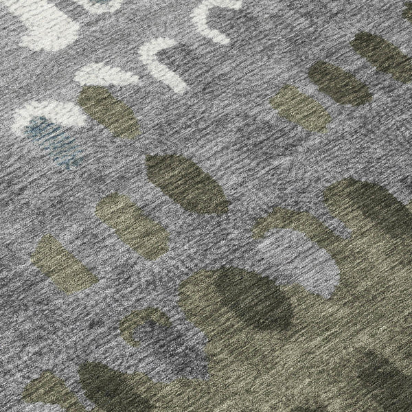 Geometric Polyester Area Rug Washable Stain Resistant for Indoor Outdoor Patio Living Spaces