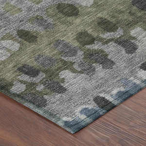 Geometric Polyester Area Rug Washable Stain Resistant for Indoor Outdoor Patio Living Spaces